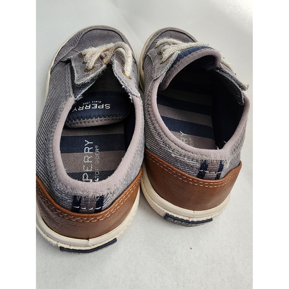 Sperry Shoes Boys Sz 12m Casual Canvas Sneakers - Gray - Picture 2 of 3